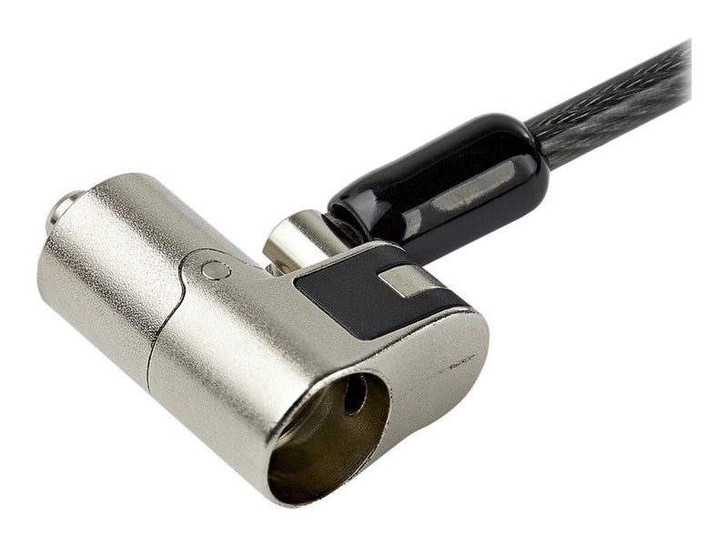 StarTech.com 6' (2m) 3-in-1 Universal Laptop Cable Lock - Keyed Security Lock for K-Slot Nano & Wedge Slot Desktop/Laptop - Anti