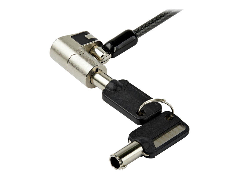 StarTech.com 6' (2m) 3-in-1 Universal Laptop Cable Lock - Keyed Security Lock for K-Slot Nano & Wedge Slot Desktop/Laptop - Anti