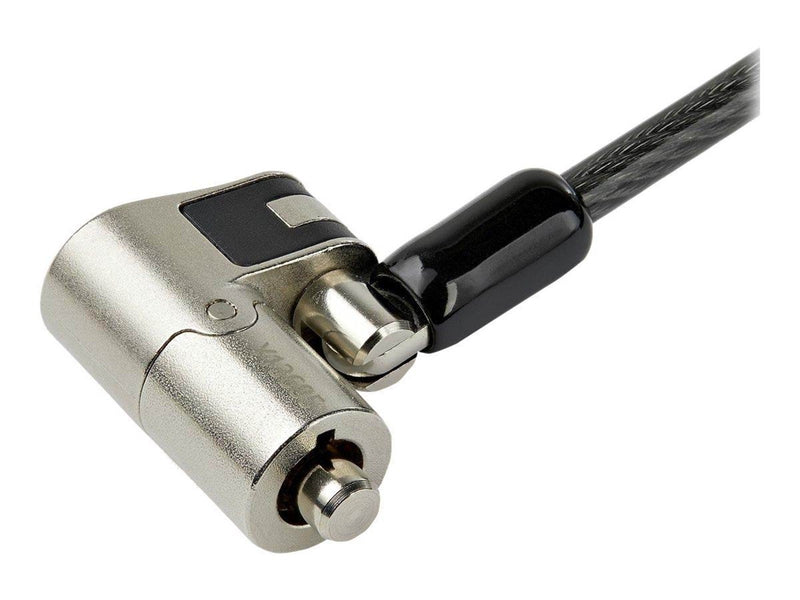 StarTech.com 6' (2m) 3-in-1 Universal Laptop Cable Lock - Keyed Security Lock for K-Slot Nano & Wedge Slot Desktop/Laptop - Anti
