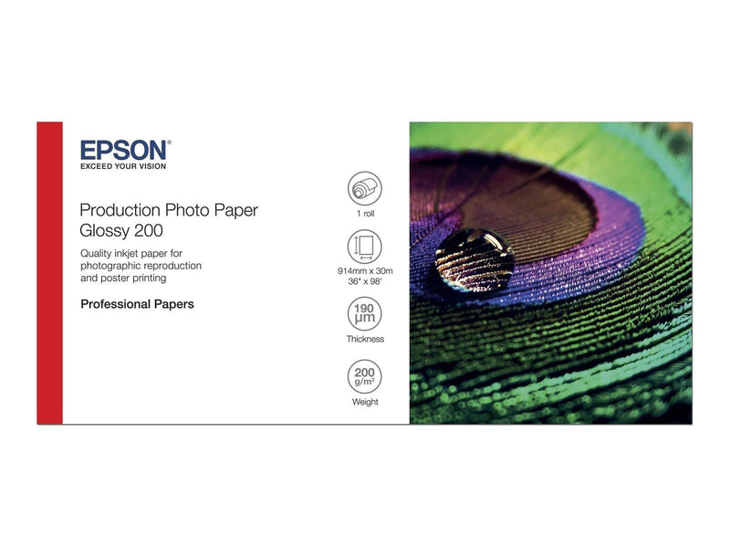 Epson Production - photo paper - 1 roll(s) - Roll (91.4 cm x 30 m) - 200 g/m²
