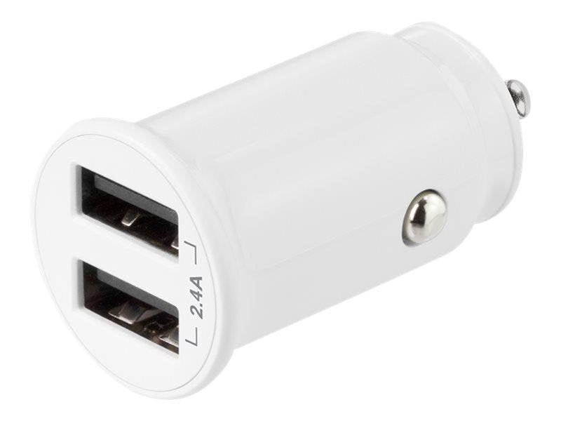 Deltaco USB car charger 2x USB-A 2.4 A total 12