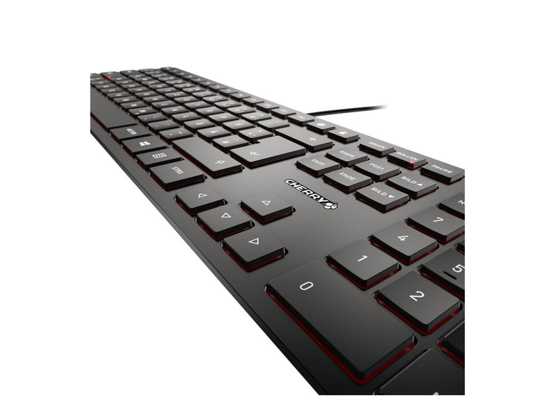 Cherry KC 6000 SLIM - Tastaturen - Belgien - Schwarz