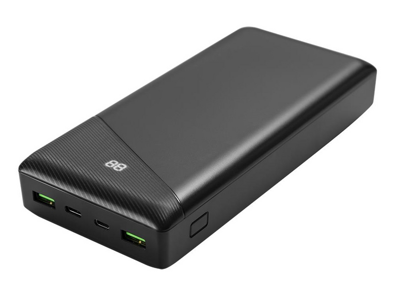 Deltaco Power bank 30000 mAh 3 A/18 W 111 Wh 2x Powerbank (Akku) - schwarz - 30 Wh