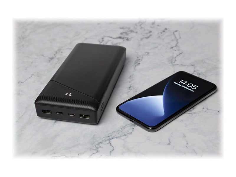 Deltaco Power bank 30000 mAh 3 A/18 W 111 Wh 2x Powerbank (Akku) - schwarz - 30 Wh