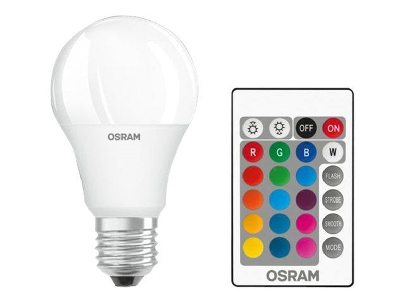 Osram LED-Lampe STAR+ RGBW Remote Standard 9W/827 (60W) Frosted Dimmable E27