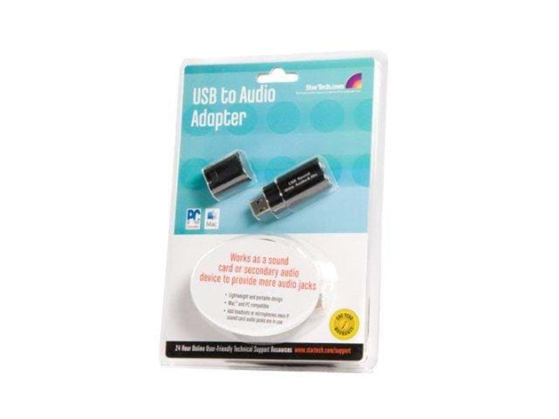 StarTech.com USB Stereo Audio Adapter External Sound Card