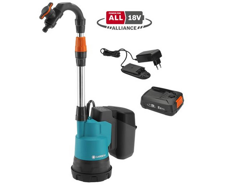 Gardena Battery Rain Water Tank Pump 2000/2 Li-18 ready-to-use Set