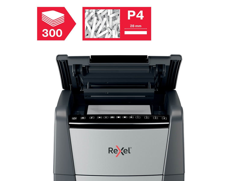 Rexel Optimum AutoFeed+ 300X Automatischer Aktenvernichter Partikelschnitt, P4