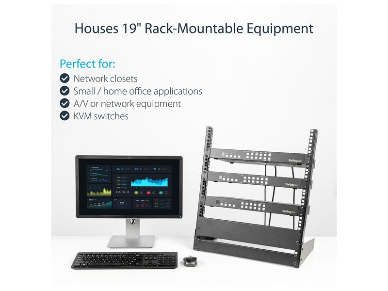 StarTech.com 12U 19in Desktop Open Frame 2 Post Rack - Relais Rack