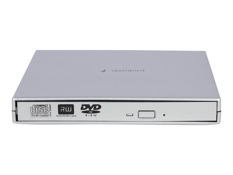 Gembird DVD-USB-02 - DVD±RW (±R DL) / DVD-RAM drive - USB 2.0 - external - DVD-RW (Brenner) - USB 2.0 - Silber
