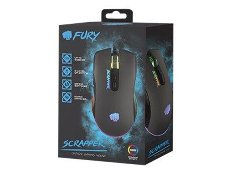 Natec FURY Scrapper - Maus (Schwarz)