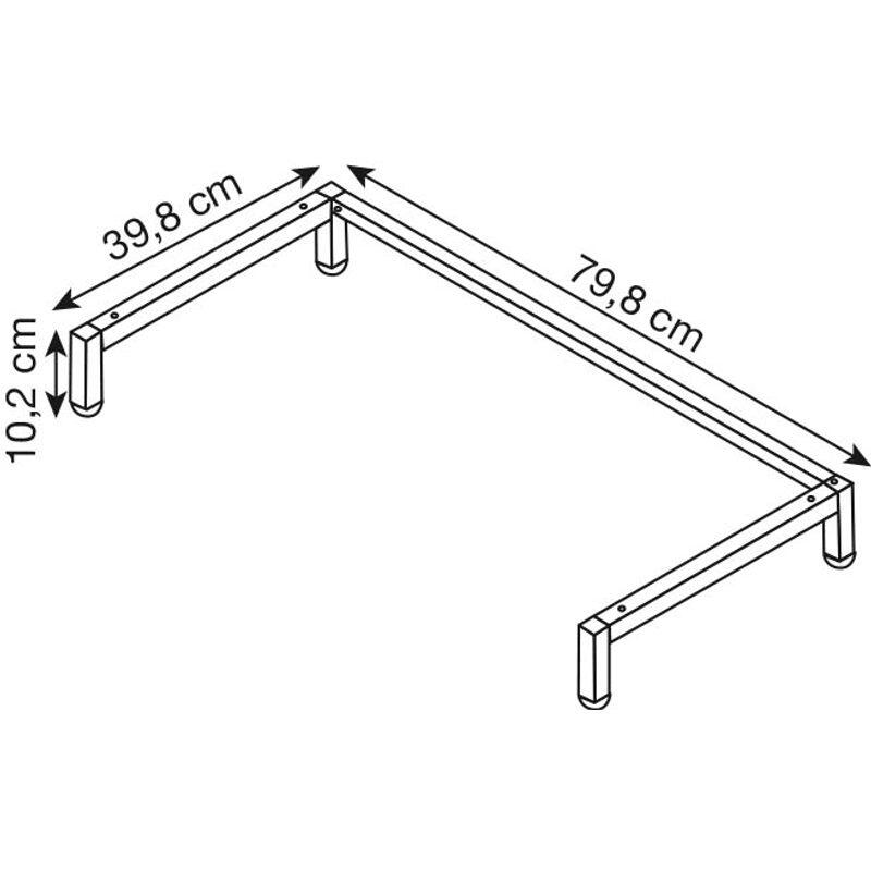 HAMMERBACHER FlexWall Möbelfüße Stahl grafit