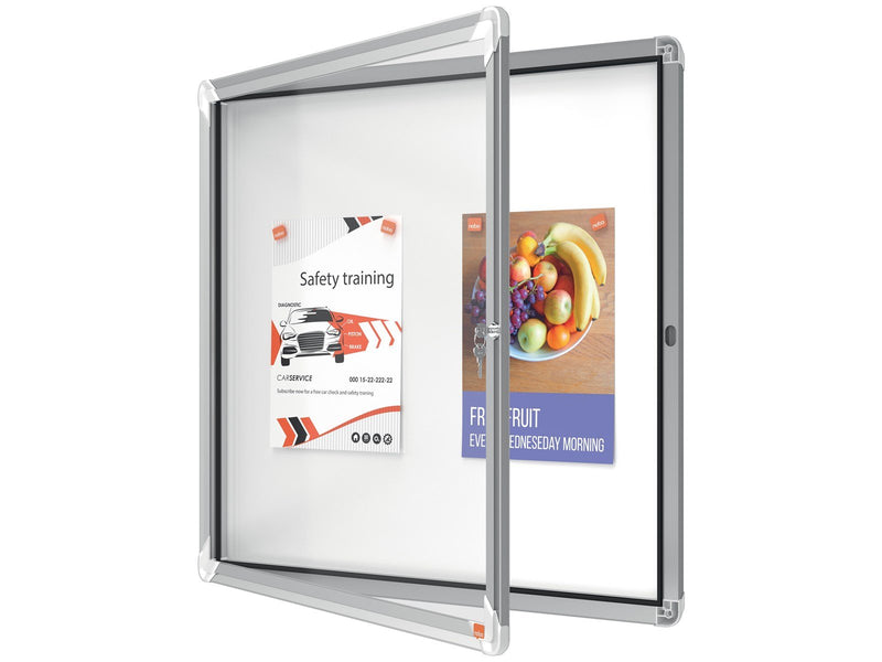 Nobo Premium Plus Schaukasten für den Innenbereich 6 x A4, magnetisch, Klapptür