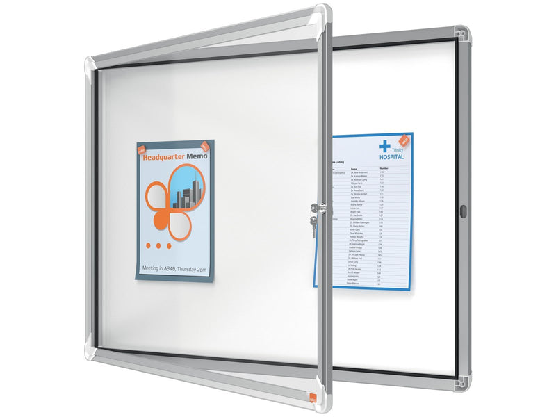 Nobo Premium Plus Schaukasten für den Innenbereich 8 x A4, magnetisch, Klapptür