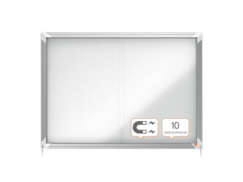 Nobo Premium Plus Schaukasten für den Innenbereich 8 x A4, magnetisch, Schiebetür