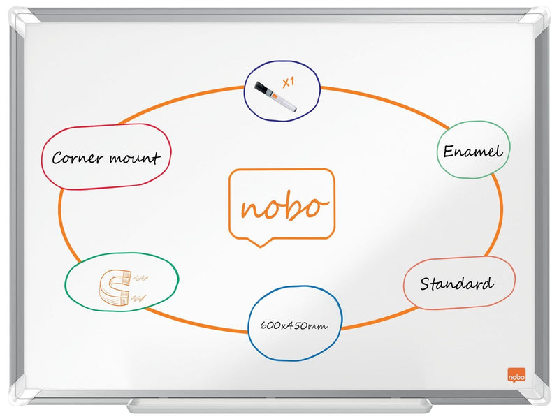 Nobo Premium Plus Whiteboard Emaille 60 x 45 cm