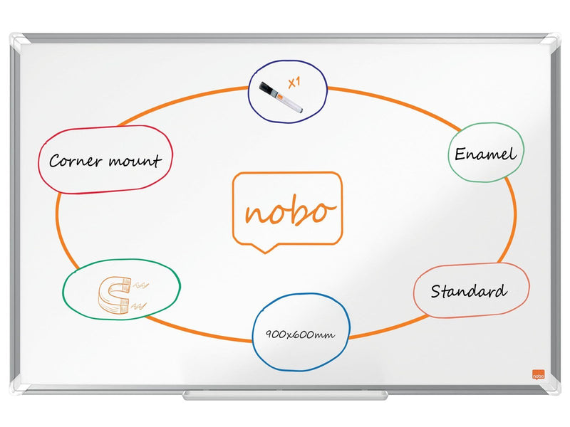 Nobo Premium Plus Whiteboard Emaille 90 x 60 cm