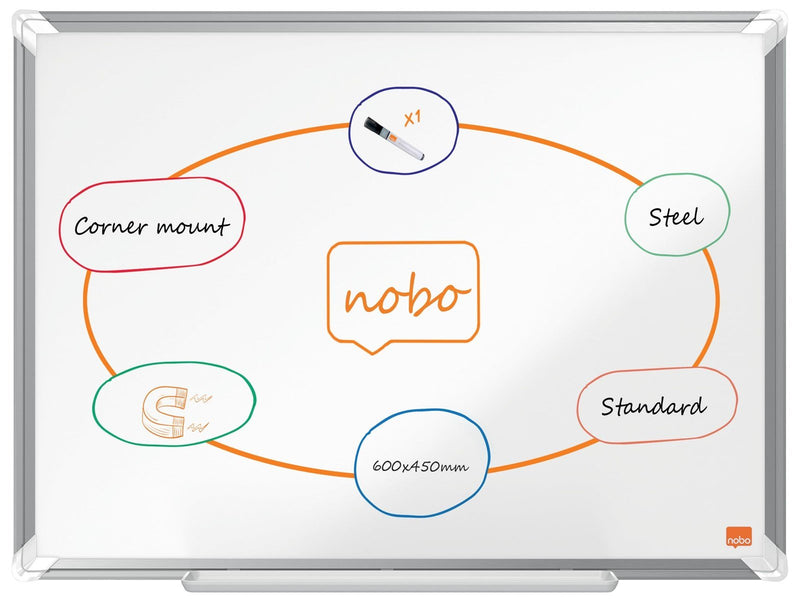 Nobo Premium Plus Whiteboard Stahl 60 x 45 cm
