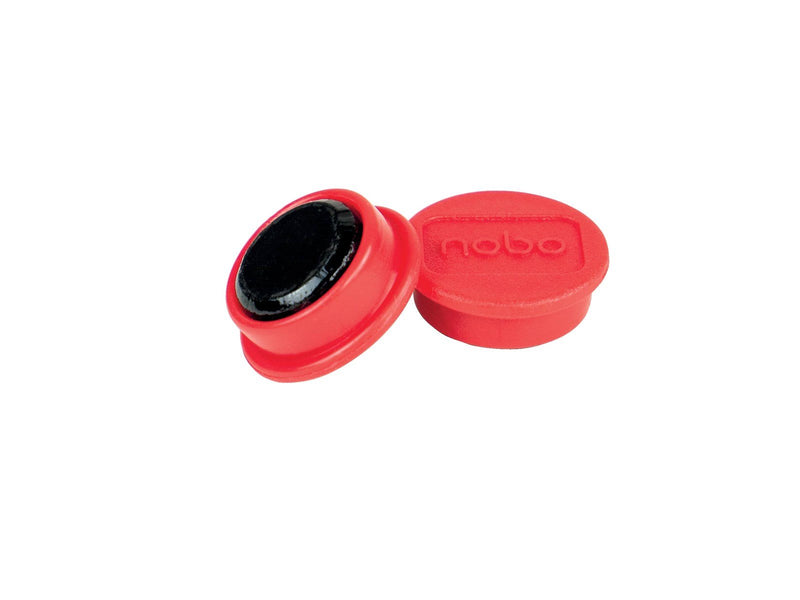 Nobo  Magnete, 13 mm, 10 Stück, schwarz Rot