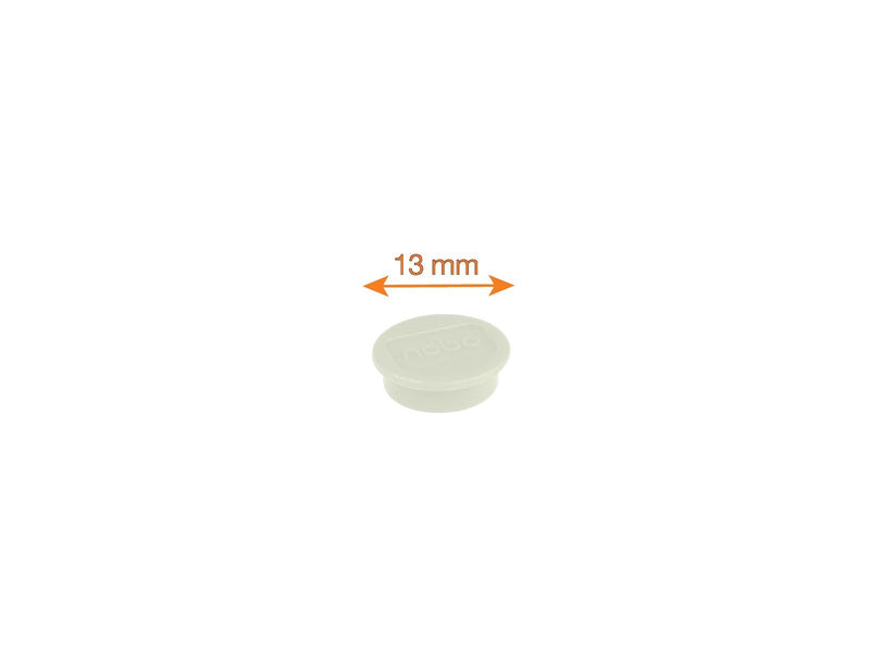 Nobo  Magnete, 13 mm, 10 Stück, schwarz Weiß
