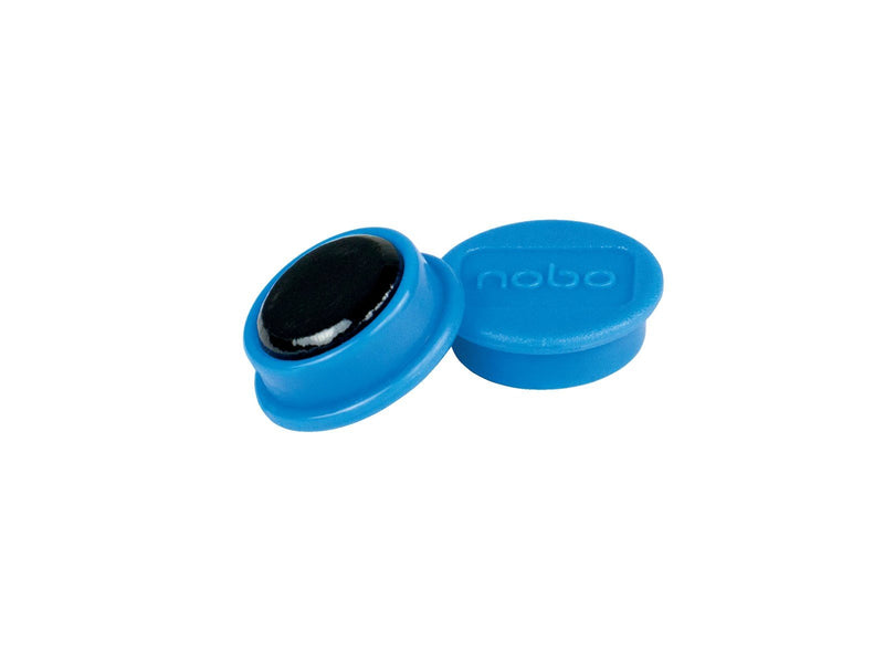 Nobo  Magnete, 24 mm, 10 Stück, farbig sortiert Blau