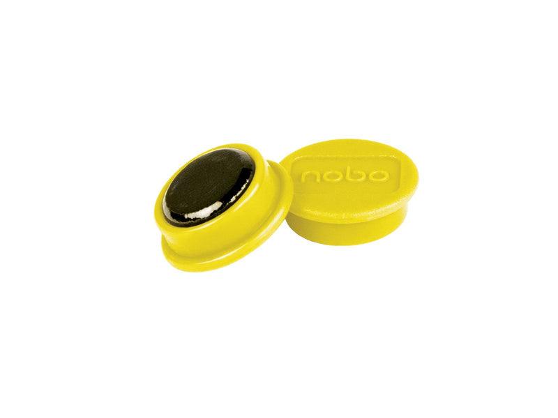 Nobo  Magnete, 24 mm, 10 Stück, farbig sortiert Gelb