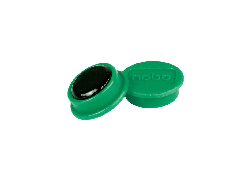 Nobo  Magnete, 24 mm, 10 Stück, farbig sortiert Grün