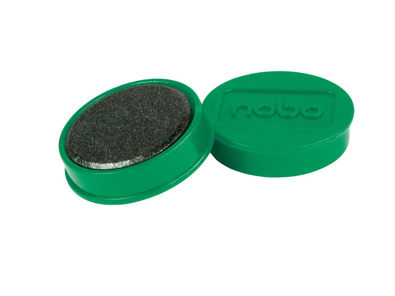 Nobo  Magnete, 32 mm, 10 Stück, farbig sortiert Grün