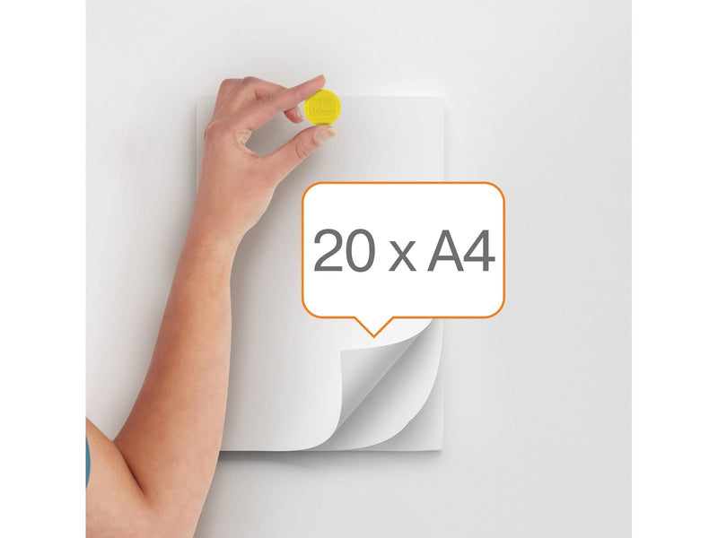 Nobo  Magnete, 38 mm, extra stark, 10 Stück, farbig sortiert Gelb
