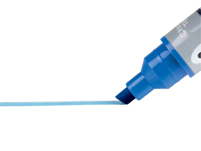 Nobo  Liquid Ink Boardmarker, trocken abwischbar, Keilspitze, 10 Stück Blau
