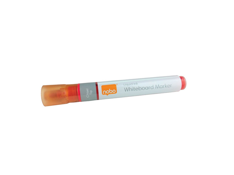 Nobo  Liquid Ink Boardmarker, trocken abwischbar, Keilspitze, 10 Stück Rot