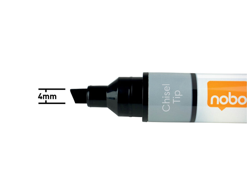 Nobo  Liquid Ink Boardmarker, trocken abwischbar, Keilspitze, 10 Stück Sortiert