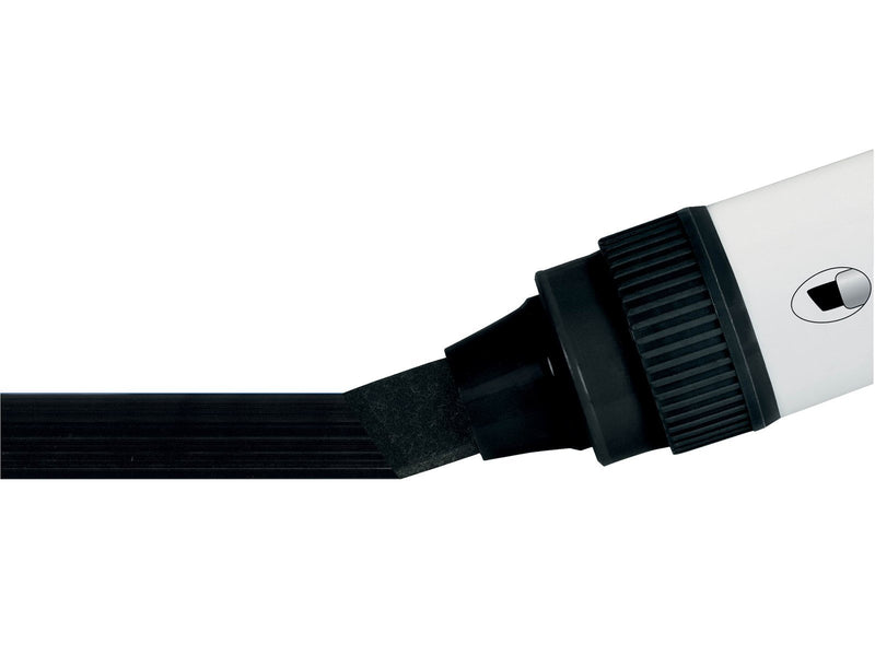 Nobo  Glide Boardmarker, trocken abwischbar, große Keilspitze, 4 Stück Schwarz