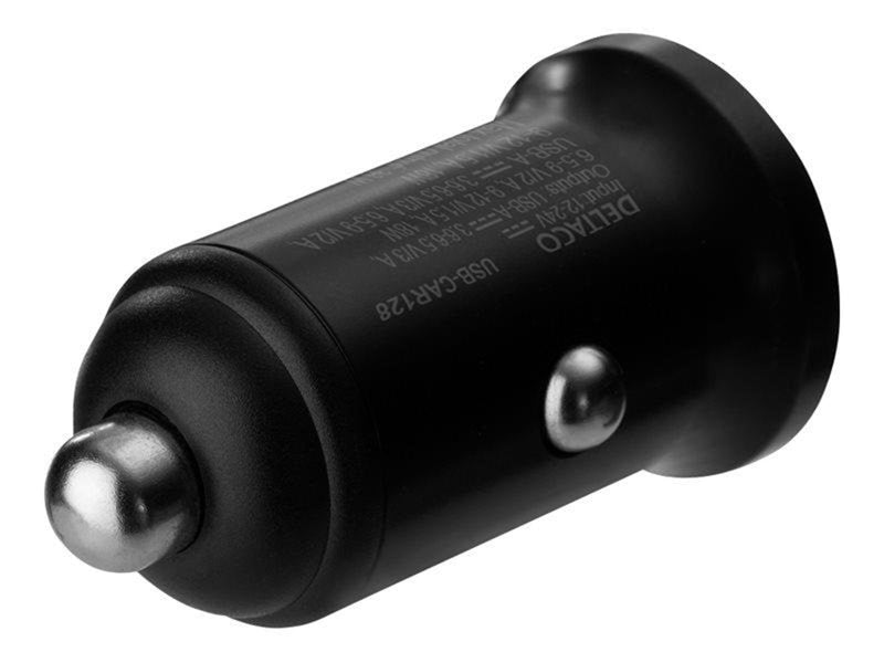 Deltaco USB car charger 2x USB-A 18 W fast charg