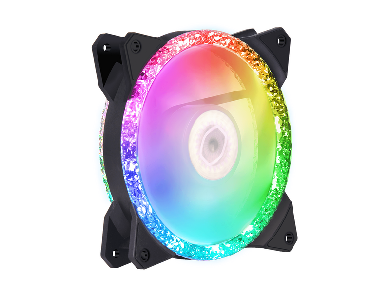 Cooler Master MasterFan MF120 Prismatic - Gehäuselüfter - 120mm - Schwarz mit RGB LED - 27 dBA