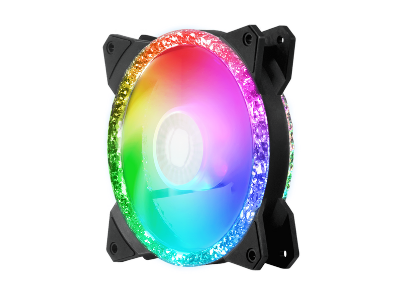 Cooler Master MasterFan MF120 Prismatic - Gehäuselüfter - 120mm - Schwarz mit RGB LED - 27 dBA