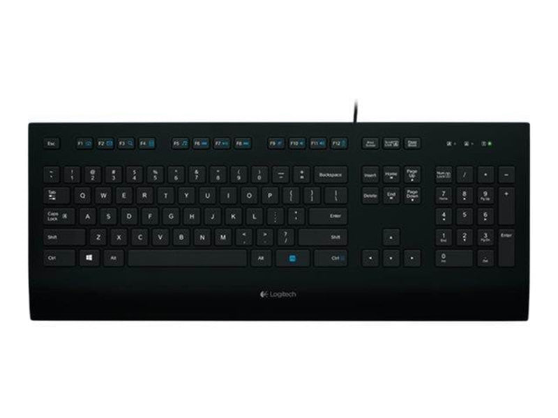 Logitech Corded K280e - Tastaturen - Französisch - Schwarz