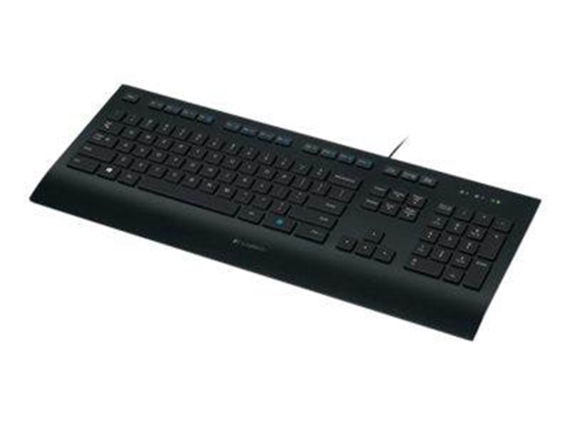 Logitech Corded K280e - Tastaturen - Französisch - Schwarz