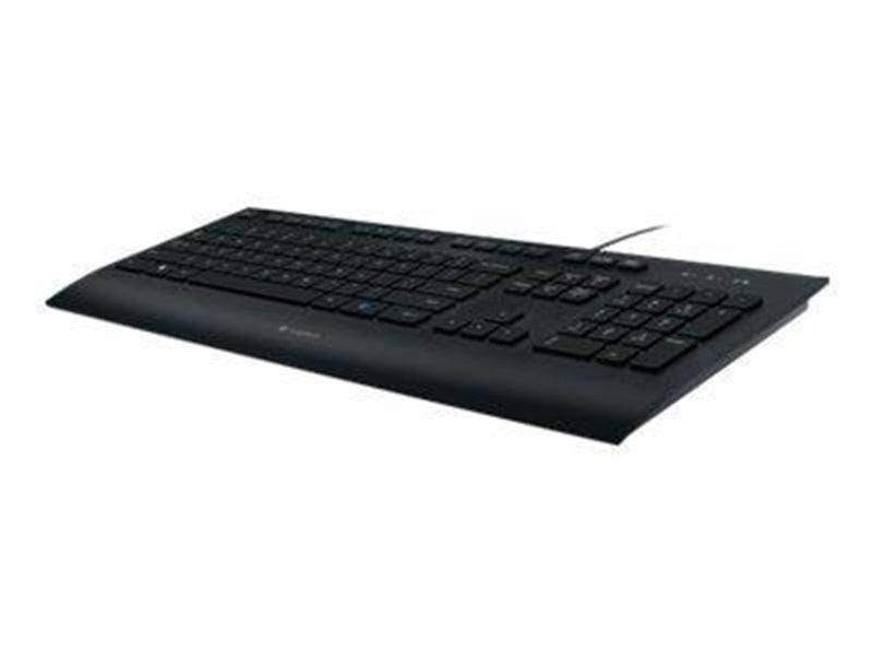 Logitech Corded K280e - Tastaturen - Französisch - Schwarz