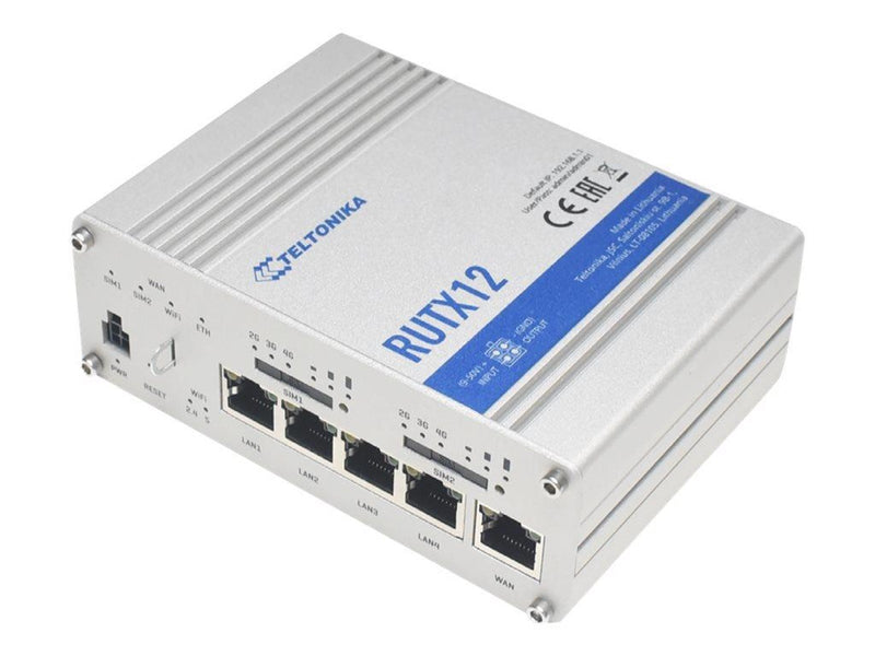 Teltonika RUTX12 - Wireless router 802.11a/b/g/n/Wi-Fi 5 Wave 2