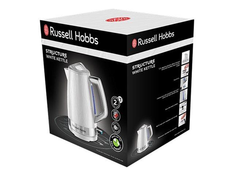 Russell Hobbs Wasserkocher Structure Kettle - White with stainless steel accents - 2400 W
