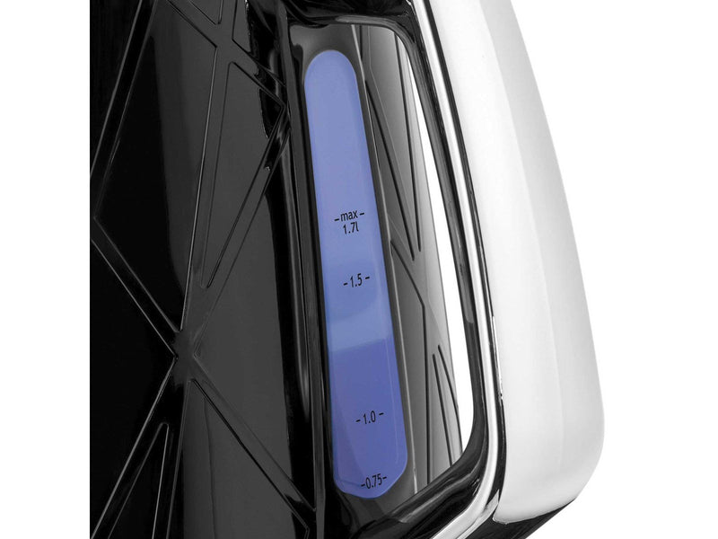 Russell Hobbs Wasserkocher Structure Kettle - Hochglanz-Schwarz mit Edelstahl-Akzenten - 2400 W