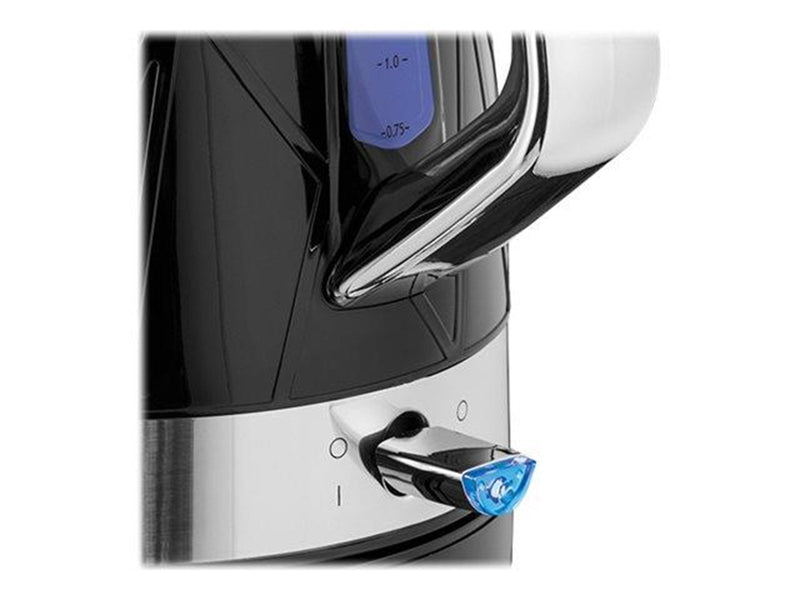 Russell Hobbs Wasserkocher Structure Kettle - Hochglanz-Schwarz mit Edelstahl-Akzenten - 2400 W