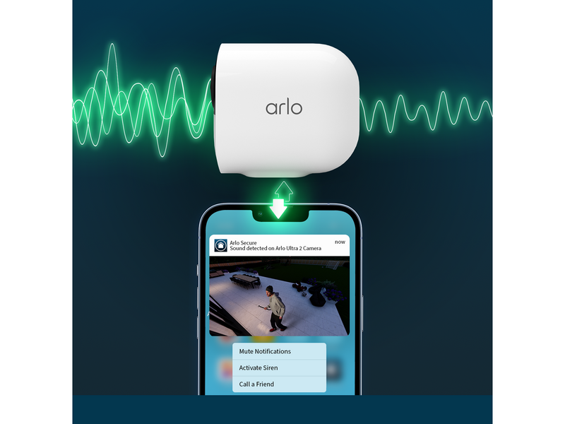 Arlo Ultra 2 4K UHD Wire-Free Security Camera System – 2 Cameras