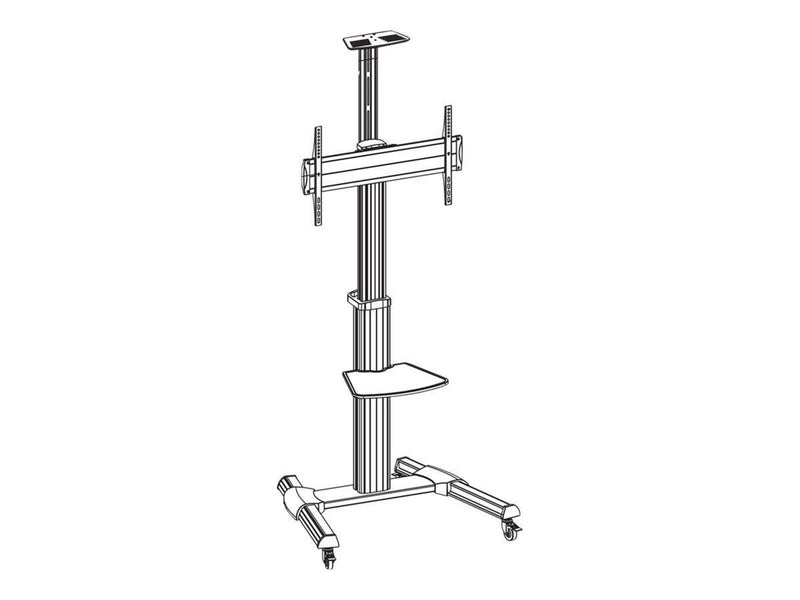 Deltaco Office Display Cart Adjustable with crank 50 kg 70" 200 x 200 mm