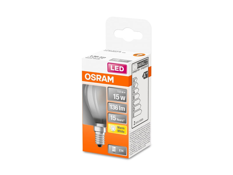 Osram LED-Lampe Mini-ball 1.5W/827 (15W) Frosted E14