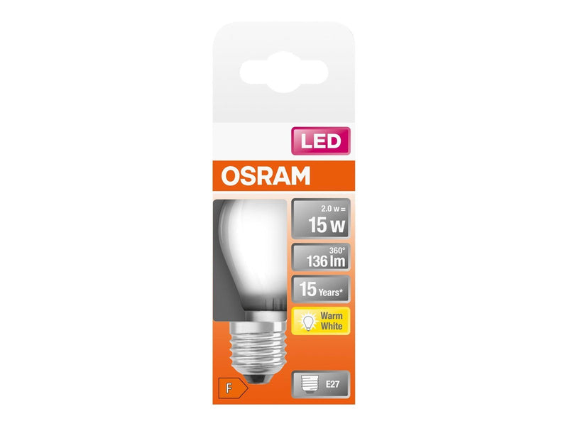 Osram LED-Lampe Mini-ball 1.5W/827 (15W) frosted E27