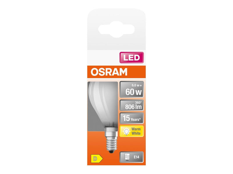 Osram LED-Lampe Mini-ball 6.5W/827 (60W) frosted E14