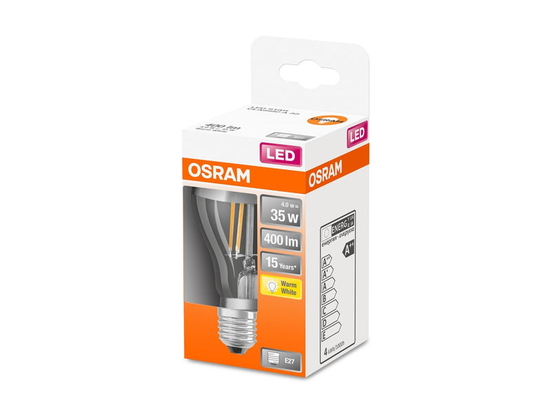 Osram LED-Lampe Standard 4W/827 (34W) Filament Clear Mirror Silver E27