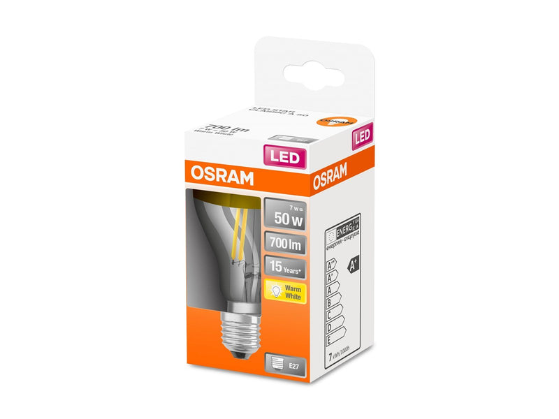 Osram LED-Lampe Standard 7W/827 (50W) filament clear mirror gold E27